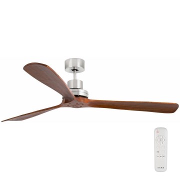 FARO 33464DC - Stropni ventilator LANTAU XL rjava/mat krom pr. 168 cm + Daljinski upravljalnik