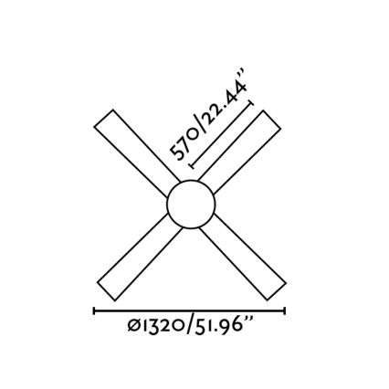 FARO 33470 - Stropni ventilator PALK 2xE14/40W/230V + Daljinski upravljalnik