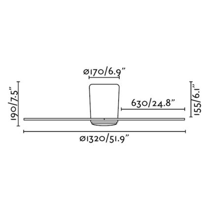 FARO 33472 - Stropni ventilator NIAS