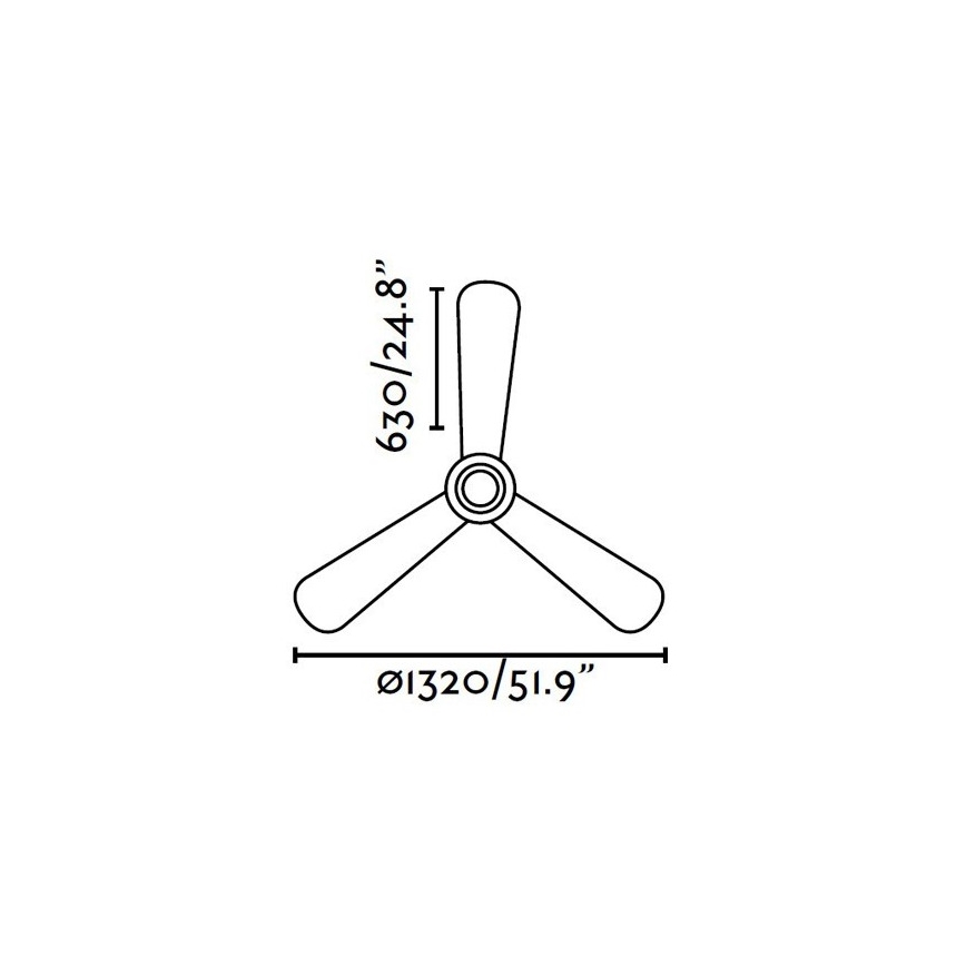 FARO 33472N - Stropni ventilator NIAS mat krom/rjava pr. 132 cm + Daljinski upravljalnik