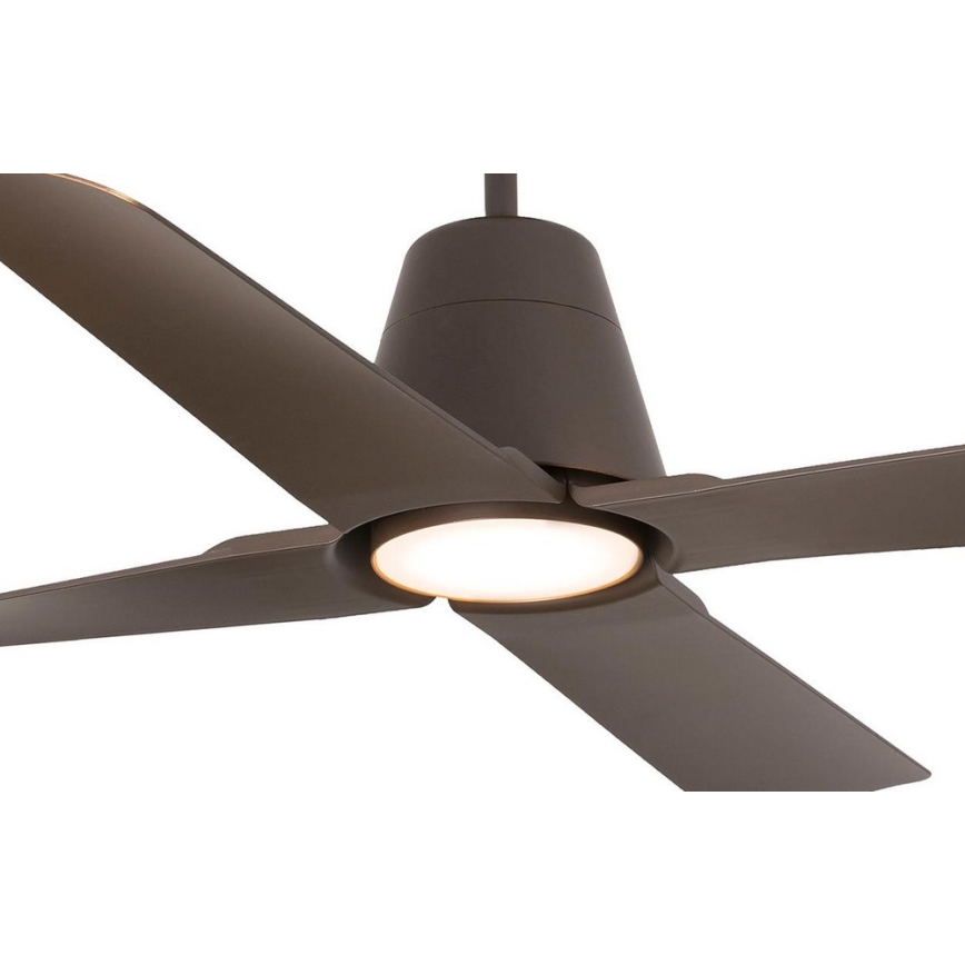 FARO 33490 - Stropni ventilator TYPHOON IP44 rjava + Daljinski upravljalnik
