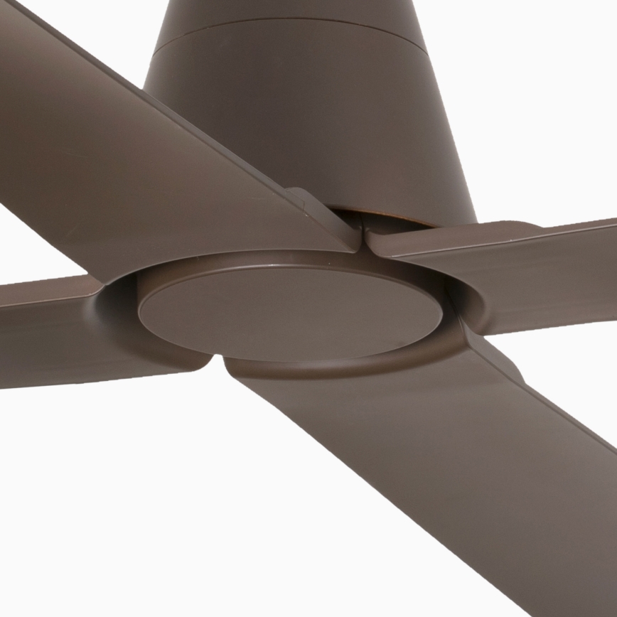 FARO 33490 - Stropni ventilator TYPHOON IP44 rjava + Daljinski upravljalnik