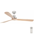 FARO 33504DC - Stropni ventilator LANTAU XL les/mat krom pr. 168 cm + Daljinski upravljalnik