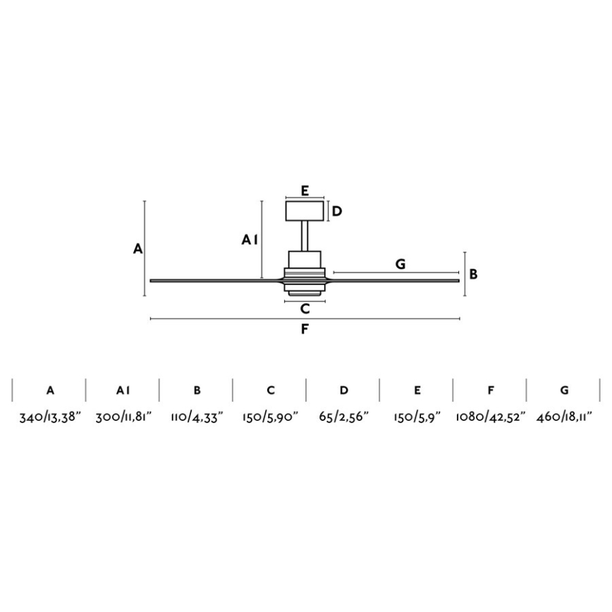 FARO 33508DC - Stropni ventilator MINI LANTAU mat krom/rjava pr. 108 cm + Daljinski upravljalnik