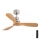 FARO 33509DC - Stropni ventilator MINI LANTAU mat krom/les pr. 107 cm + Daljinski upravljalnik