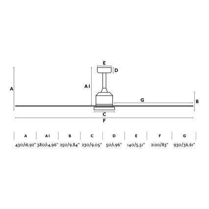 FARO 33512 - Stropni ventilator CIES bela + Daljinski upravljalnik