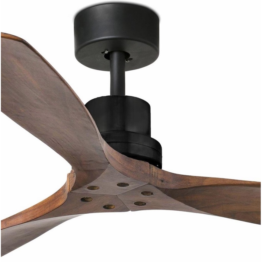 FARO 33516DC - Stropni ventilator LANTAU črna/rjava pr. 132 cm + Daljinski upravljalnik