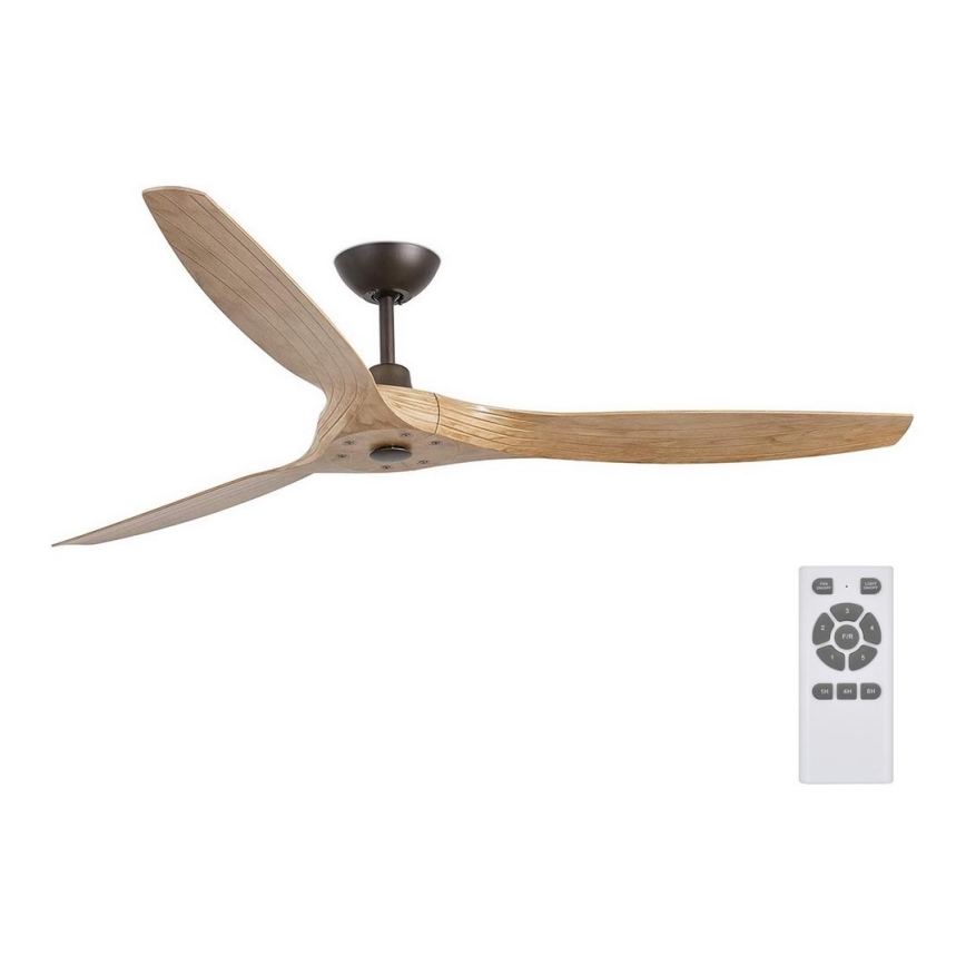 FARO 33519 - Stropni ventilator MOREA rjava pr. 152 cm + Daljinski upravljalnik