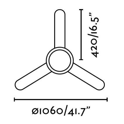 FARO 33600 - Stropni ventilator FEROE 2xE14/40W/230V