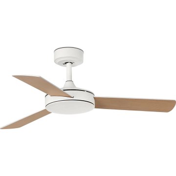 FARO 33603DCWT - Stropni ventilator MINI MALLORCA S rjava/bela pr. 106 cm Wi-Fi Tuya + Daljinski upravljalnik