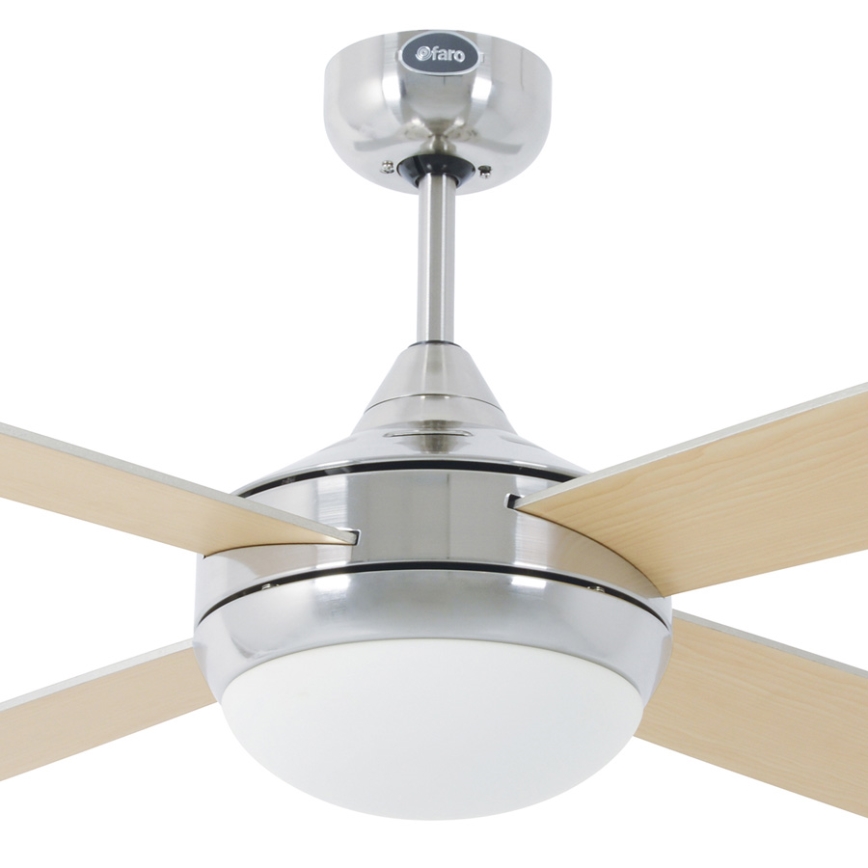 FARO 33701 - Stropni ventilator ICARIA z daljinskim upravljalnikom 2xE27/20W/230V siv