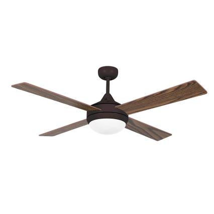 FARO 33702 - Stropni ventilator ICARIA  2xE27/20W/230V rjava pr. 132 cm + Daljinski upravljalnik