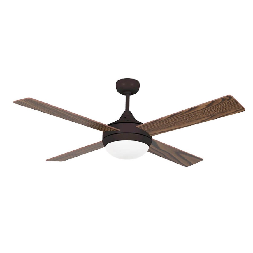 FARO 33702 - Stropni ventilator ICARIA  2xE27/20W/230V rjava pr. 132 cm + Daljinski upravljalnik