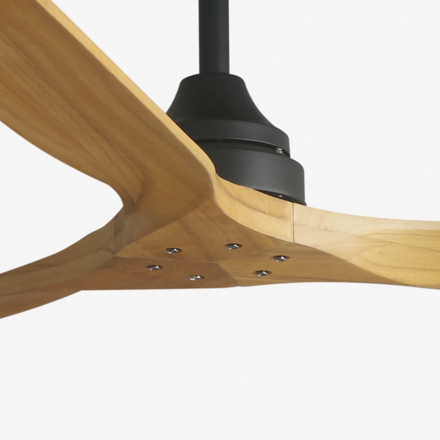 FARO 33718DC - Stropni ventilator ALO L les/črna pr. 152 cm + Daljinski upravljalnik