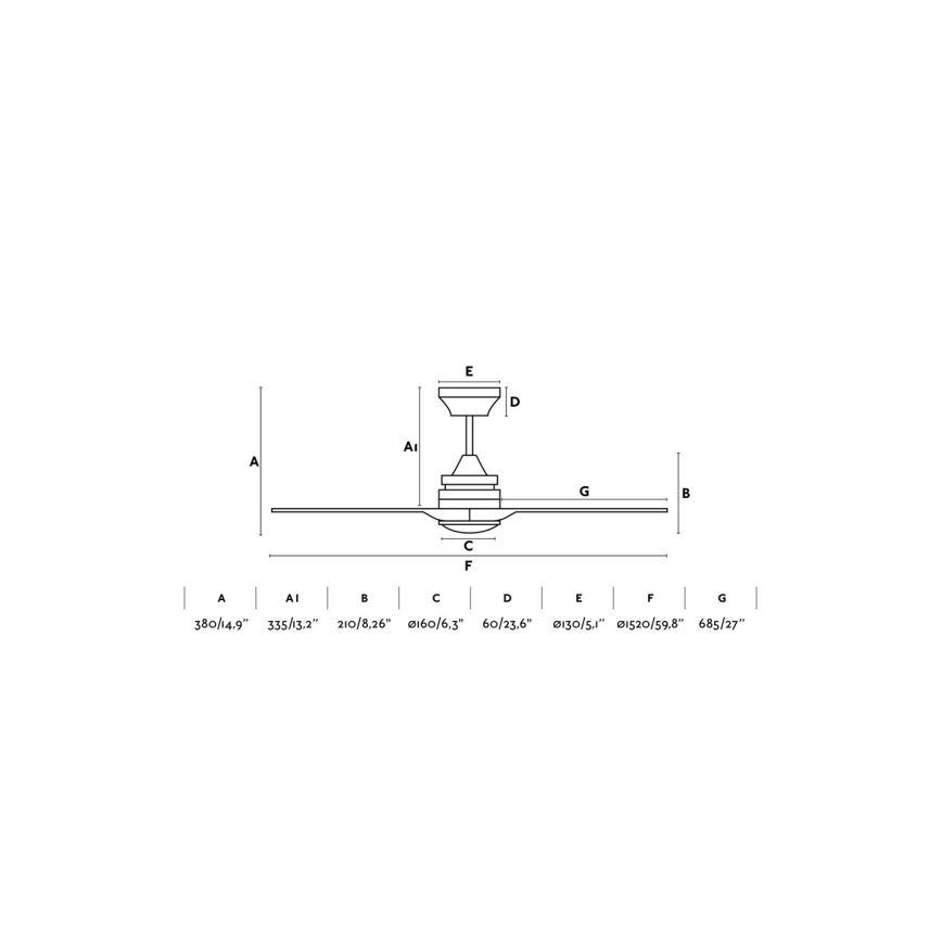 FARO 33719 - LED Stropni ventilator ALO LED/17W/230V