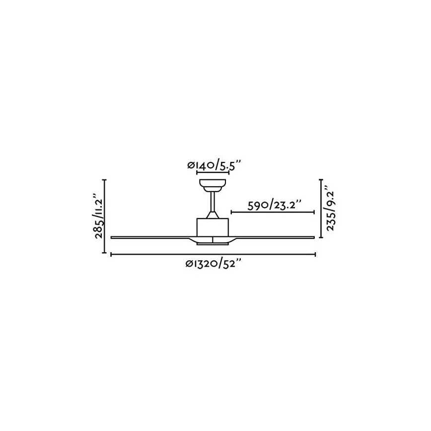 FARO 33750 - Stropni ventilator LUZON bela