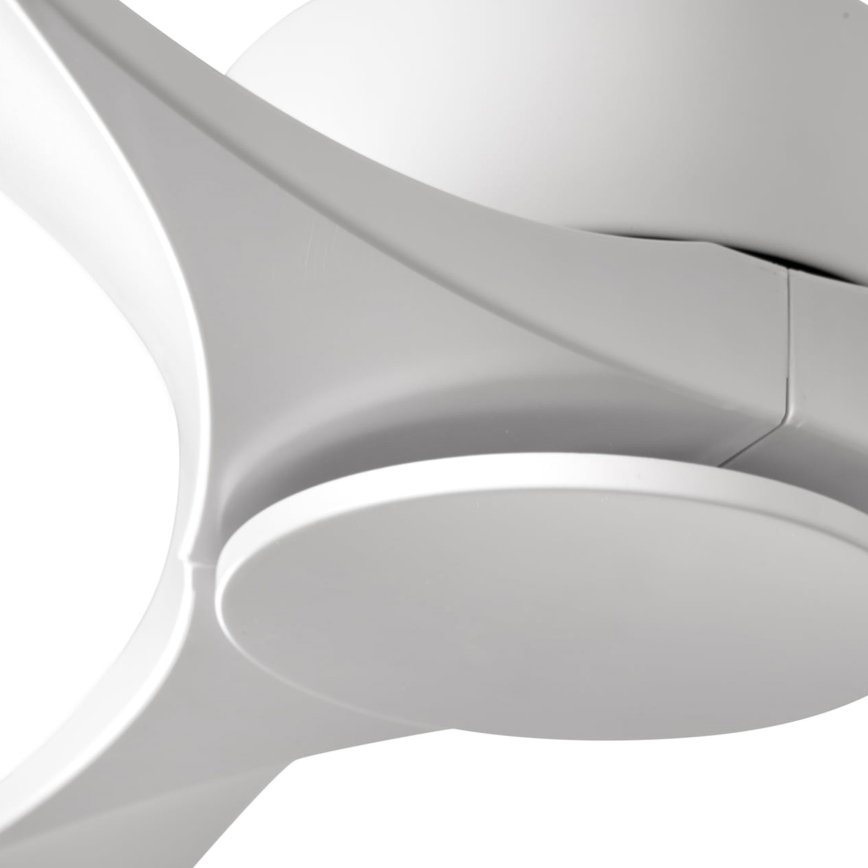 FARO 33750DCWT - Stropni ventilator LUZON L bela pr. 132 cm Wi-Fi Tuya + Daljinski upravljalnik