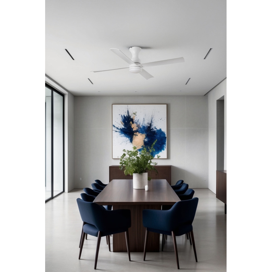FARO 33756WT - LED Stropni ventilator FRASER XL LED/16W/230V bela pr. 120 cm Wi-Fi Tuya + Daljinski upravljalnik