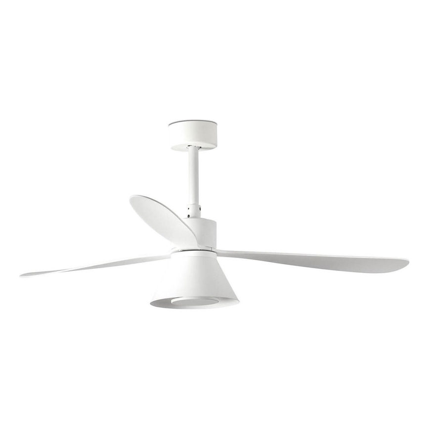 FARO 33760WT-22 - Dimmabilni stropni ventilator AMELIA L CONE LED/20W/230V 2700/3500/5000K bijela pr. 132 cm Wi-Fi Tuya + daljinski upravljač