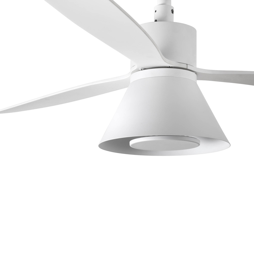 FARO 33760WT-22 - Dimmabilni stropni ventilator AMELIA L CONE LED/20W/230V 2700/3500/5000K bijela pr. 132 cm Wi-Fi Tuya + daljinski upravljač