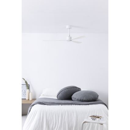 FARO 33760WT - Stropni ventilator AMELIA L bela pr. 132 cm Wi-Fi Tuya + Daljinski upravljalnik