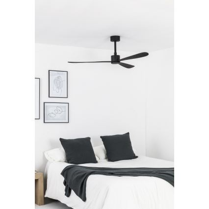 FARO 33761WT - Stropni ventilator AMELIA L črna pr. 132 cm Wi-Fi Tuya + Daljinski upravljalnik