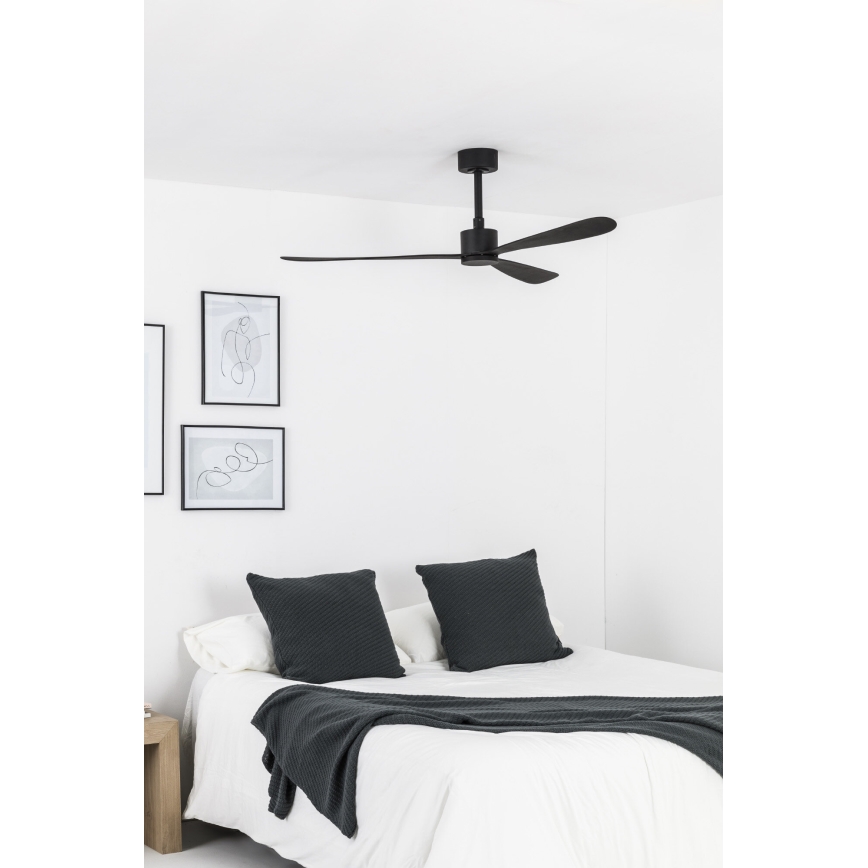 FARO 33761WT - Stropni ventilator AMELIA L črna pr. 132 cm Wi-Fi Tuya + Daljinski upravljalnik