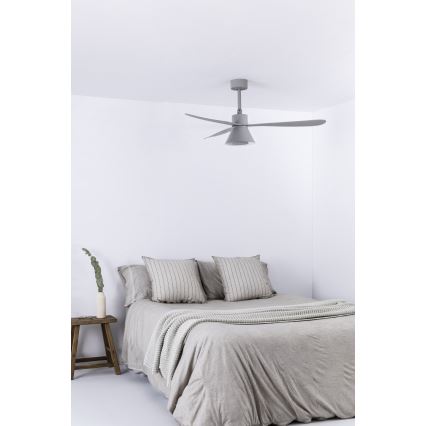 FARO 33762WT-24 - LED Zatemnitveni stropni ventilator AMELIA L CONE LED/20W/230V 2700/3500/5000K siva pr. 132 cm Wi-Fi Tuya + Daljinski upravljalnik