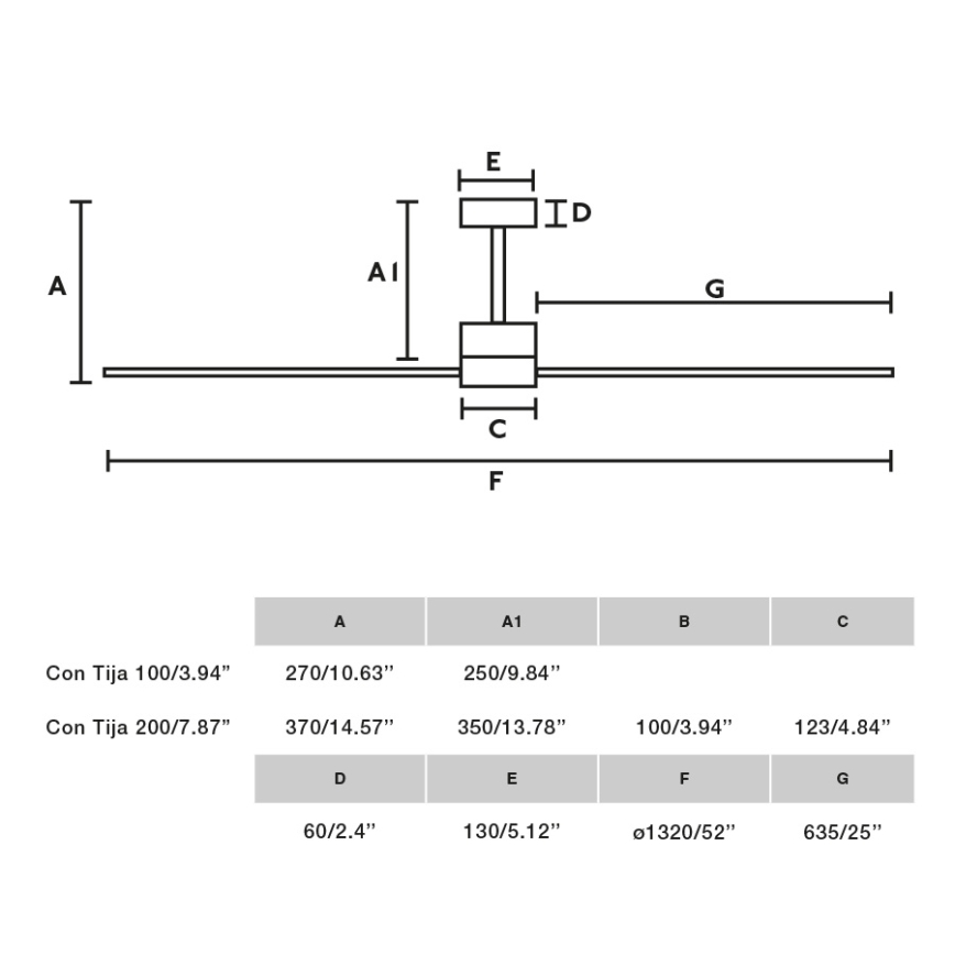 FARO 33762WT - Stropni ventilator AMELIA L siva pr. 132 cm Wi-Fi Tuya + Daljinski upravljalnik