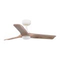FARO 33805-1TW - LED zatemljiv stropni ventilator HEYWOOD s LED/10W/230V 2700/3000/4000K les/bela premer 90 cm + daljinski upravljalnik