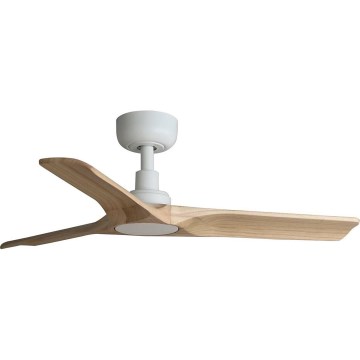 FARO 33805WT - Stropni ventilator HEYWOOD S les/bela pr. 90 cm Wi-Fi Tuya + Daljinski upravljalnik