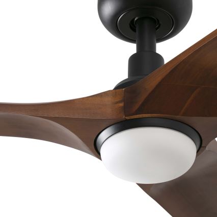 FARO 33806WT-1TW - LED Zatemnitveni stropni ventilator HEYWOOD S LED/10W/230V 2700/4000/6000K les/črna pr. 90 cm Wi-Fi Tuya + Daljinski upravljalnik