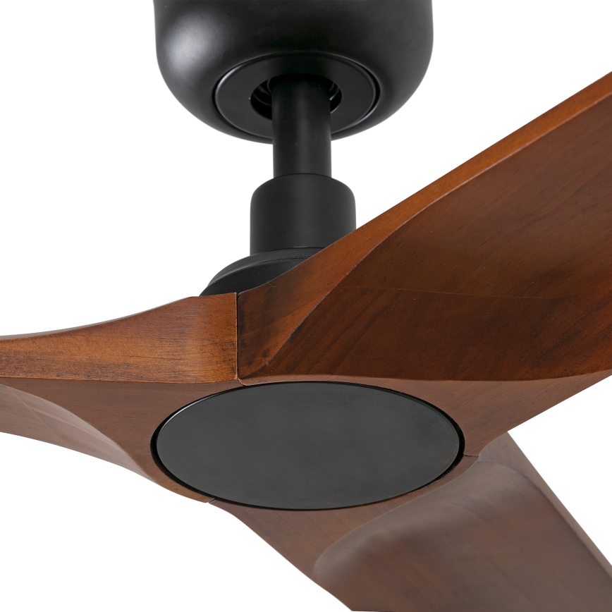FARO 33806WT - Stropni ventilator HEYWOOD S les/črna pr. 90 cm Wi-Fi Tuya + Daljinski upravljalnik