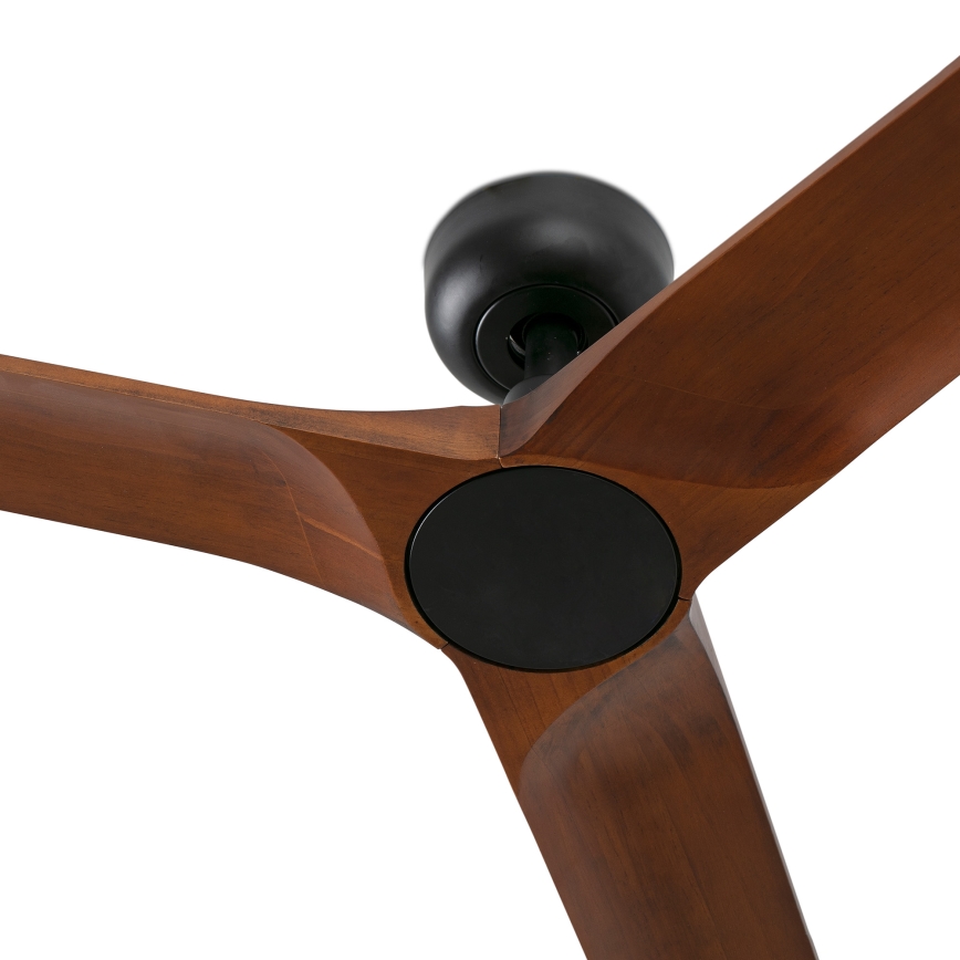 FARO 33806WT - Stropni ventilator HEYWOOD S les/črna pr. 90 cm Wi-Fi Tuya + Daljinski upravljalnik