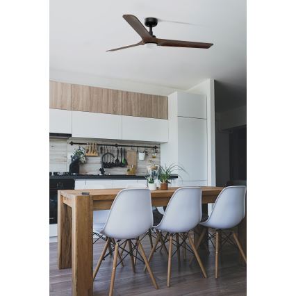 FARO 33809-1TW - zatemljiv LED ventilator HEYWOOD LED/10W/230V 2700/3000/4000K, premer 132 cm + daljinski upravljalnik