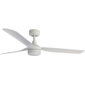 FARO 33814WT-20 - LED zatemljiv stropni ventilator PUNT M LED/18W/230V 2700/3000/4000K bela premer 132 cm Wi-Fi Tuya + daljinski upravljalnik