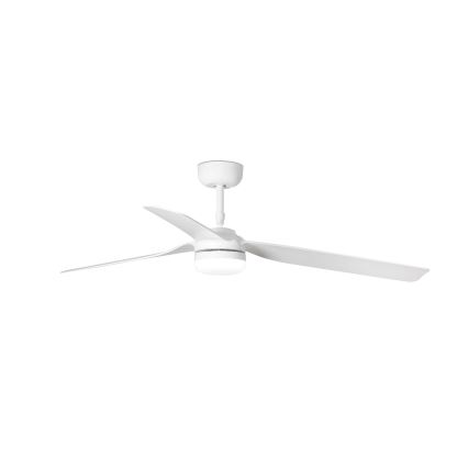 FARO 33814WT-20 - LED zatemljiv stropni ventilator PUNT M LED/18W/230V 2700/3000/4000K bela premer 132 cm Wi-Fi Tuya + daljinski upravljalnik