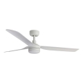 FARO 33814WT1S - LED zatemljiv stropni ventilator PUNT M LED/18W/230V 2700/3000/4000K premer 132 cm bel Wi-Fi Tuya + daljinski upravljalnik
