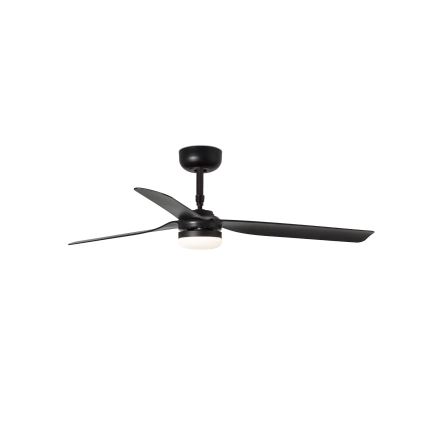 FARO 33815WT-21 - LED Zatemnitveni stropni ventilator PUNT M LED/18W/230V 3000/4200/6500K črna pr. 132 cm Wi-Fi Tuya + Daljinski upravljalnik