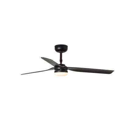 FARO 33815WT-21 - LED Zatemnitveni stropni ventilator PUNT M LED/18W/230V 3000/4200/6500K črna pr. 132 cm Wi-Fi Tuya + Daljinski upravljalnik