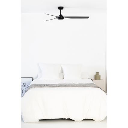 FARO 33815WT - Stropni ventilator PUNT M črna pr. 132 cm Wi-Fi Tuya + Daljinski upravljalnik