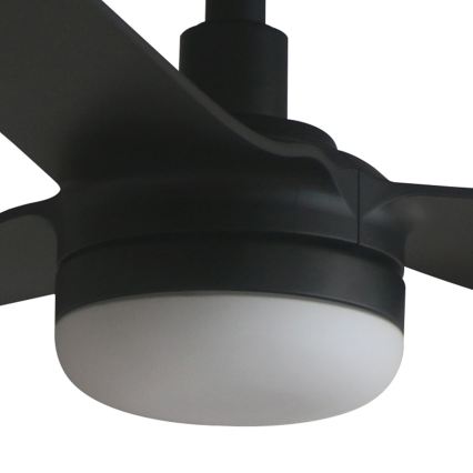 FARO 33815WT1S - LED zatemljiv stropni ventilator PUNT M LED/18W/230V 2700/3000/4000K premer 132 cm črna Wi-Fi Tuya + daljinski upravljalnik