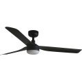 FARO 33815WT1S - LED zatemljiv stropni ventilator PUNT M LED/18W/230V 2700/3000/4000K premer 132 cm črna Wi-Fi Tuya + daljinski upravljalnik