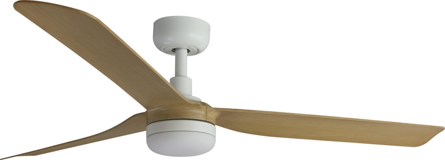 FARO 33816WT-20 - LED Zatemnitveni stropni ventilator PUNT M LED/18W/230V rjava/bela pr. 132 cm Wi-Fi Tuya + Daljinski upravljalnik