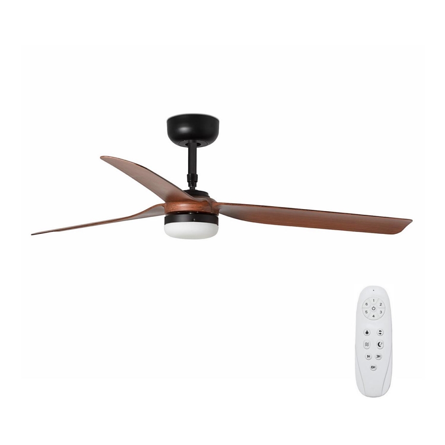 FARO 33817-21 - LED Stropni ventilator PUNT LED/24W/230V 3000/4000/6500K rjava/črna + Daljinski upravljalnik