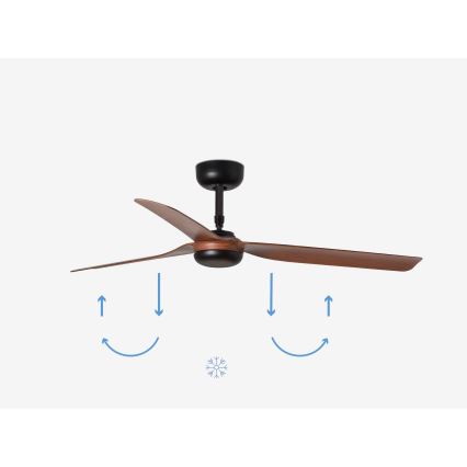 FARO 33817 - Stropni ventilator PUNT rjava/črna pr. 130 cm + Daljinski upravljalnik