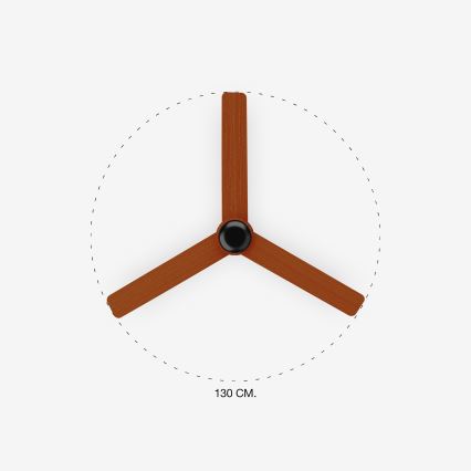 FARO 33817 - Stropni ventilator PUNT rjava/črna pr. 130 cm + Daljinski upravljalnik
