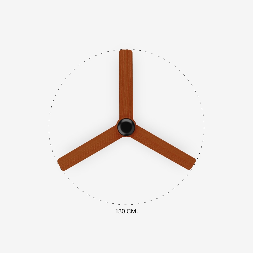 FARO 33817 - Stropni ventilator PUNT rjava/črna pr. 130 cm + Daljinski upravljalnik