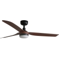FARO 33817WT-21 - LED stropni ventilator z možnostjo zatemnitve PUNT M LED/18W/230V, rjava/črna, premer 132 cm, Wi-Fi Tuya + daljinski upravljalnik
