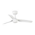 FARO 33820-1TW - LED zatemljiv stropni ventilator MINI PUNT s LED/10W 2700/3000/4000K, bel, premer 90 cm + daljinski upravljalnik